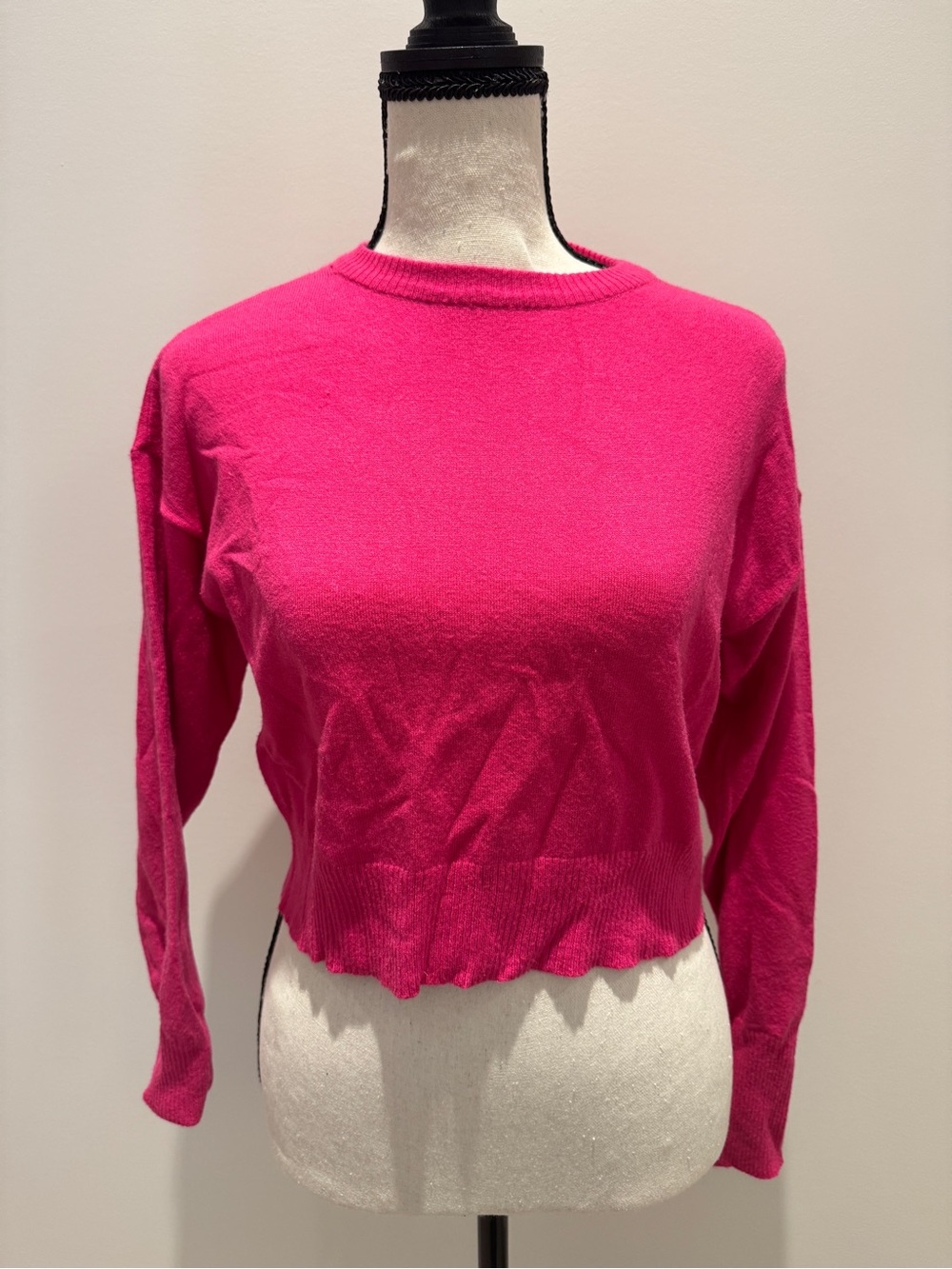 Only Hot Pink Crewneck Sweater